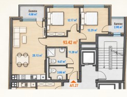 Sell Two bedroom apartment - Sofia, Zona B 5